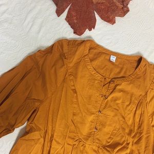 OLD NAVY Mustard Peasant Blouse
